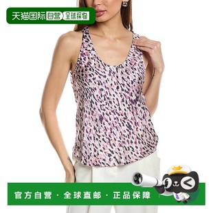 美国奥莱直发性感豹纹 Dahl粉色花朵背心 自营 Bella