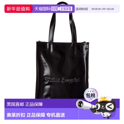 自营Palm Angels Shiny Classic Logo Tote - black 美国奥莱直发
