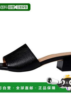 自营Cole Haan Calli Single Band Block Heel Sandal Black  W31