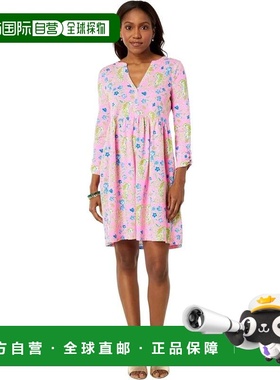 自营Lilly Pulitzer Loran Dress Women's Pink Floral  Cotton P
