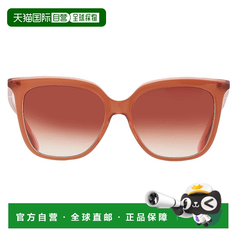 自营Longchamp Brown Gradient Square Ladies Sunglasses LO728S