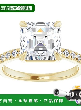 pompeii33 1/3 克拉阿斯切切割钻石订婚戒指，白金、黄金或玫瑰金