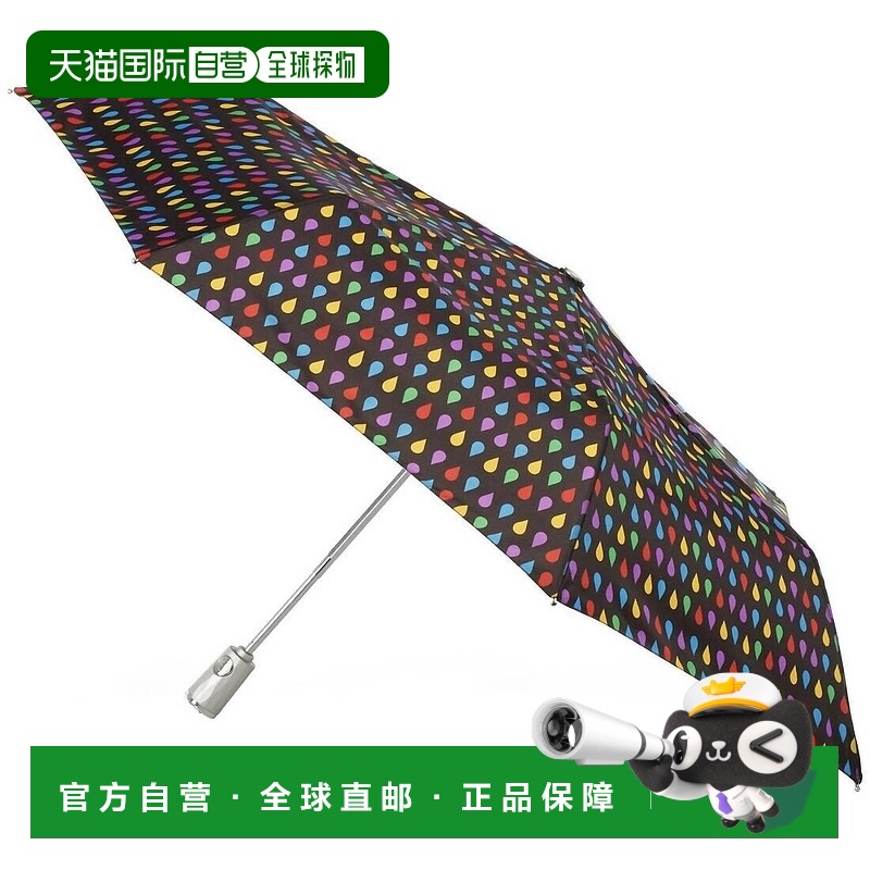 自营 totes自动开合迷你折叠雨伞(黑色雨) - black rain 美国奥