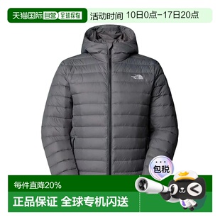 香港直邮北面THE NORTH FACE 男款字母Logo羽绒服 深灰色