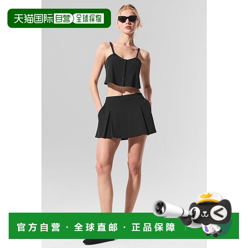 1h可退 美国直邮Alo Yoga Dreamscape系列 黑色网球裙（女性运动