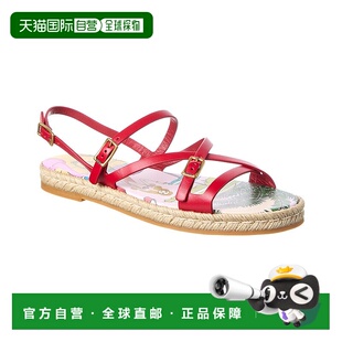 红色 sTOD皮革凉鞋 美国奥莱直发 tod 自营