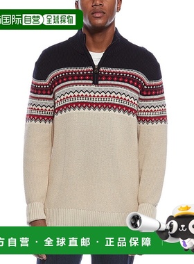 自营WEATHERPROOF VINTAGE Maine 1/4-Zip Sweater - blue 美国奥