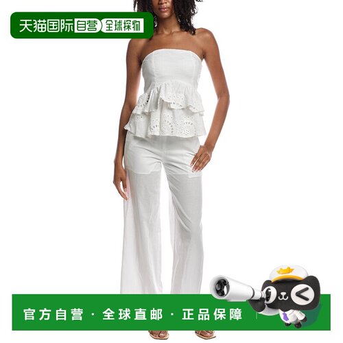 自营ANNA KAY 2pc Rudy Embroidery Pant & Top Set - white 美国