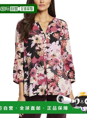 自营NYDJ Petite Pintuck Blouse - multi 美国奥莱直发