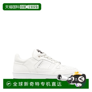 白色 自营 带穿孔细节 roberto 美国 cavalli米色皮革休闲运动鞋