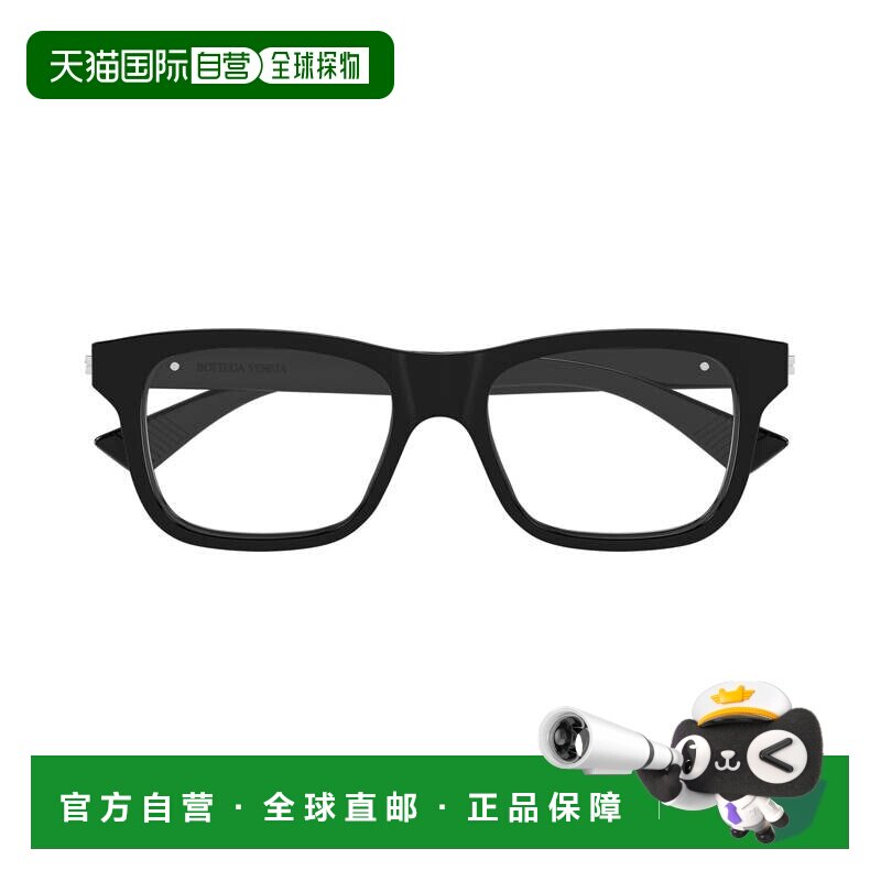 自营bottega venetaBv1412o Bold矩形框架眼镜-黑色 美国奥莱直发