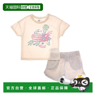 自营New Balance 2pc T-Shirt & Fleece Short Set - oatmeal 美
