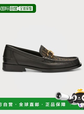 1h可退 【美国直邮】Fendi|男士 FF O'Lock 皮革乐福鞋真皮