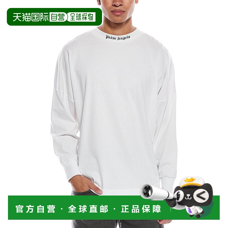 自营Palm Angels Classic Logo Over T-Shirt - white 美国奥莱直
