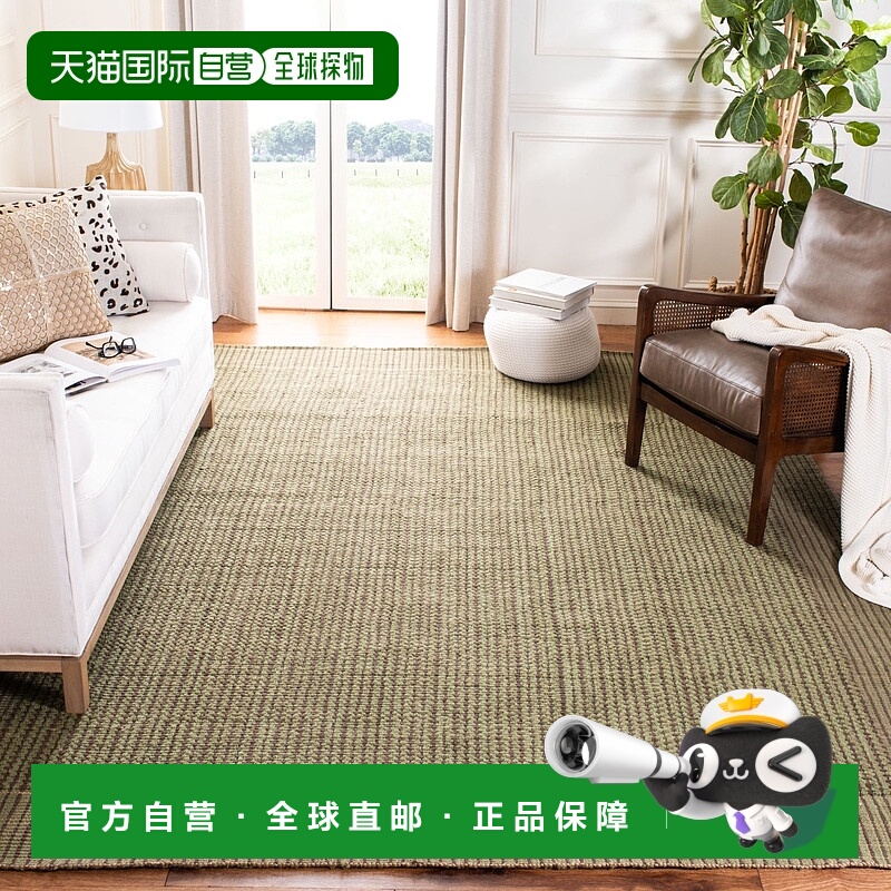 自营safaviehNatural Fiber Hand Made Area rug, Charcoal / Gre