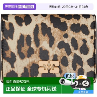 甘尼 Flap 香港直邮潮奢 Bou 1h可退 Leopard 女士 GANNI 黄褐色