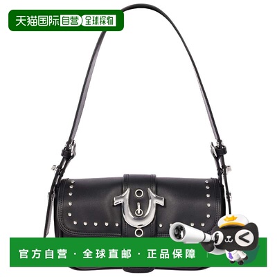 自营True Religion Smooth Moto Studded Shoulder Bag - multi
