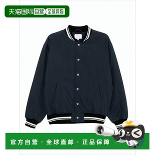 Bomber Blue Jacket With 自营maison Contrast kitsuneClassic