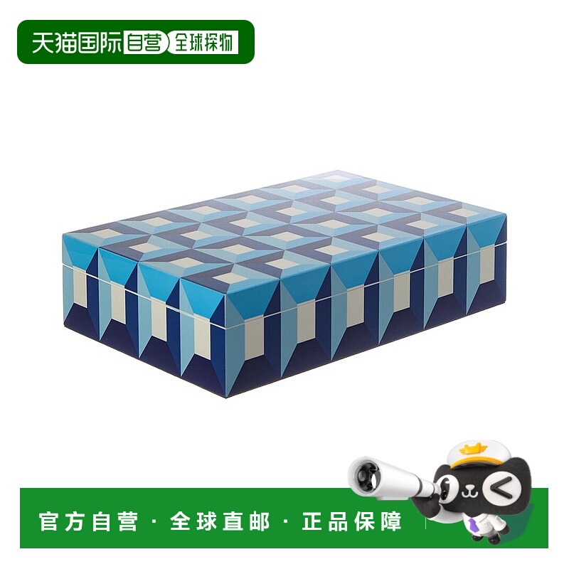自营Jonathan Adler Large Sorrento Lacquer Box - blue 美国奥