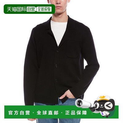 自营Bruno Magli Merino Wool Cardigan - black 美国奥莱直发