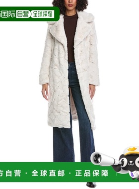 自营NOIZE Farrah Faux Fur Coat - white 美国奥莱直发