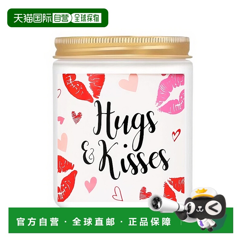 自营 loveryHugs and Kisses Candle - 10oz Vanilla Scented Soy