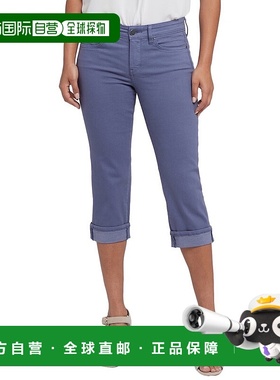 自营 NYDJ Marilyn Cascade Lake Crop牛仔裤-绿色 美国奥莱直发