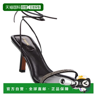 FRAME Denim Le Ozzie 系带皮革凉鞋 - 黑色 【美国奥莱】直发