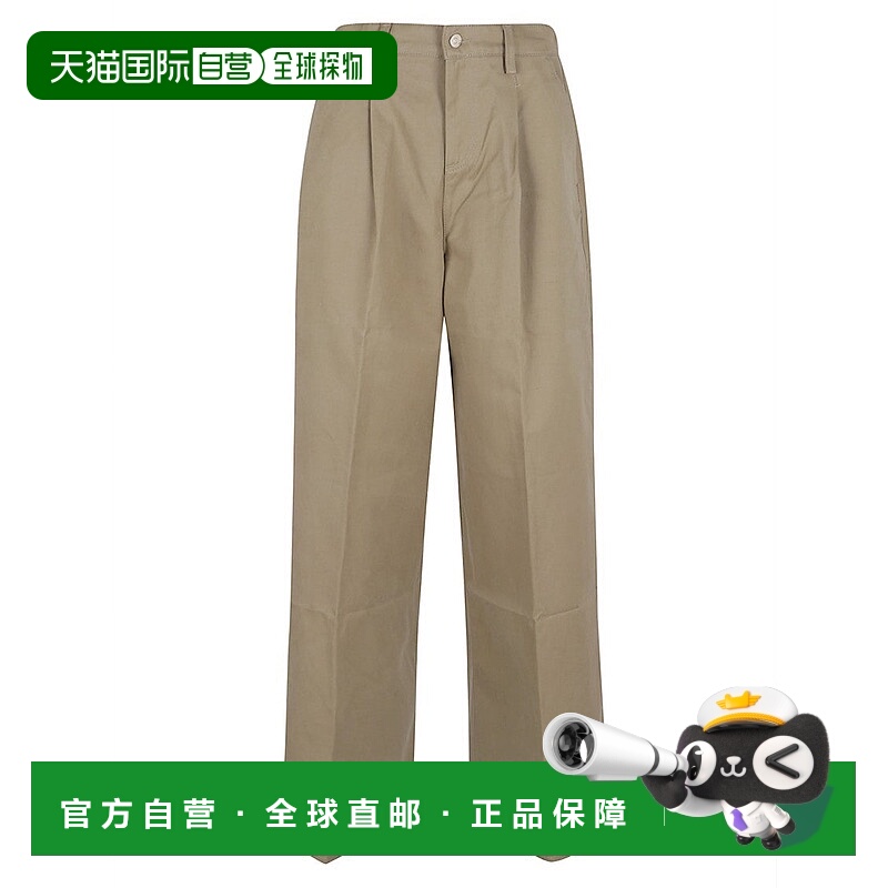 自营7 for all mankindPleated Wide Trouser - brown 美国奥莱直