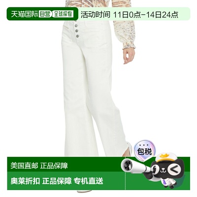 自营NYDJ Wide Leg Vanilla Ankle Crop Jean - vanilla 美国奥莱