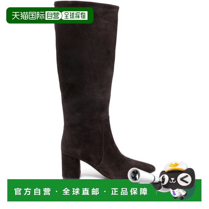 自营twin-setBrown Calfskin Ankle Boots With Pointed Toe - bl