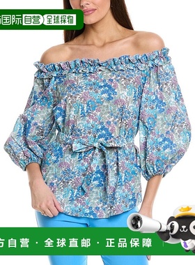 自营 Sara Campbell查尔斯顿衬衫-蓝色 泡泡袖美国直发奥莱新款