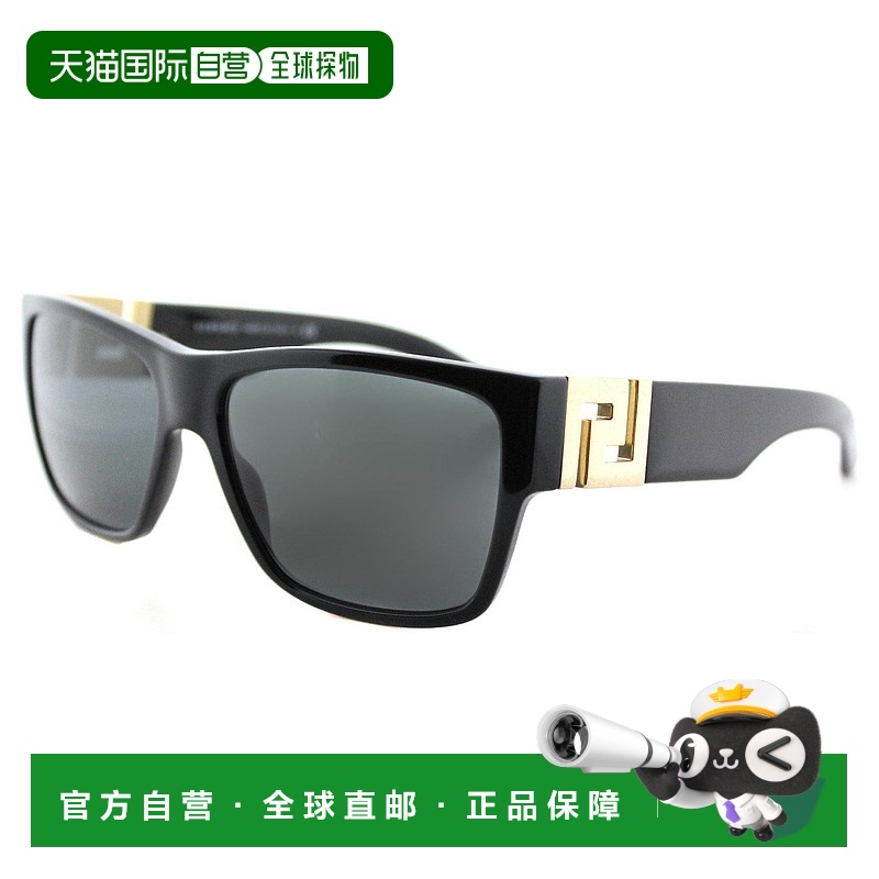 自营versace 范思哲 VE 4296 GB1/87 中性方形太阳镜 - 黑色 美国