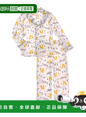 自营Only Boys 2pc Warm & Fuzzy Pajama Set - white 美国奥莱直