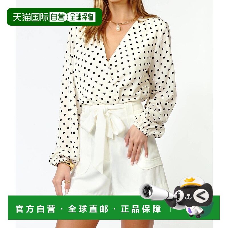 自营 adelyn rae下班后，象牙色Polkadot连体衣 美国奥莱直发