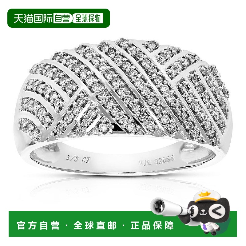 【美国直邮】vir jewels  戒指纯银钻石天然婚戒首饰镶嵌独特