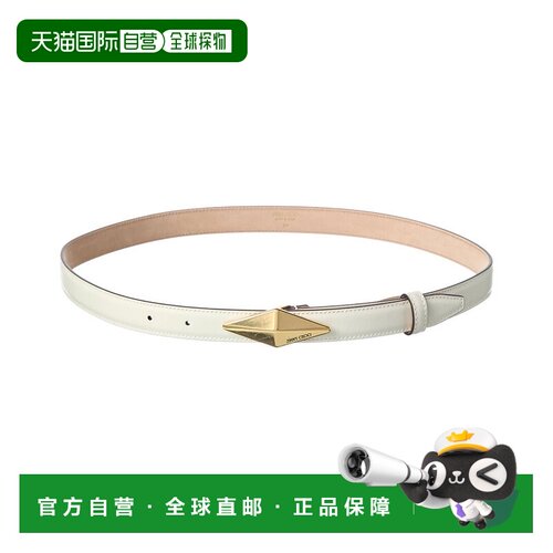 自营Jimmy Choo钻石表扣皮带-白色 美国奥莱直发