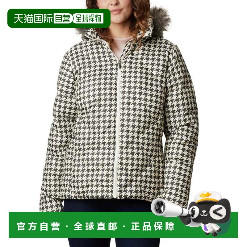 自营Columbia ICY Heights II羽绒服女式白色连帽全拉链KFC478-白