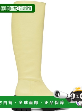 1h可退 香港直邮潮奢 BY FAR 女士 黄色 Russel 高筒靴 22FWRUSDI