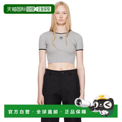 1h可退 香港直邮潮奢 Marine Serre 女士 灰色 Moon Logo Jersey