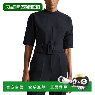 自营Reiss June Belted Workwear Jumpsuit - navy 美国奥莱直发
