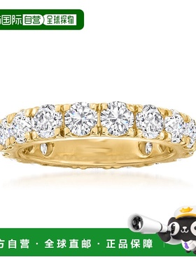 自营 Ross-Simons 14 克拉黄金钻石永恒戒指 - 白色 美国奥莱直发