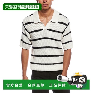 Silk Blend Polo 自营FRAME black Striped Sweater 美国 Denim