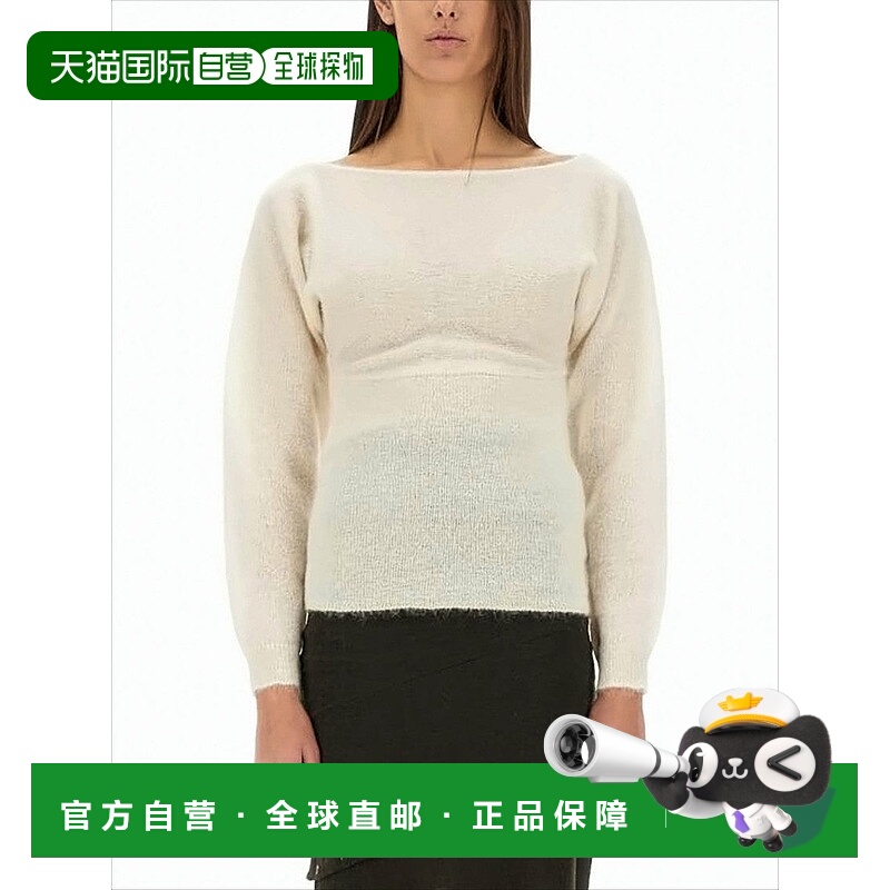 自营paloma wool质地细腻的柔软船领毛衣-中性色 美国奥莱直发