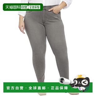 NYDJ 美国奥莱直发紧身裤 Plus 灰色 Ami烟熏山紧身牛仔裤 自营