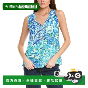 自营 Hale Bob Adeline无袖上衣-蓝色 美国奥莱直发性感