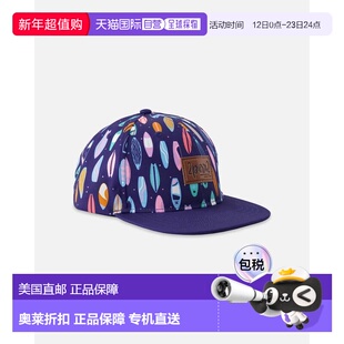 自营deux par deuxFlat Brim Cap Blue Surfboard Print - blue p