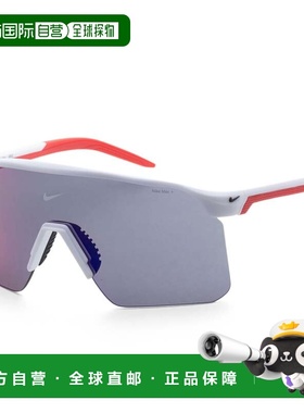 自营Nike Men's 61 mm White Sunglasses - white red 美国奥莱直