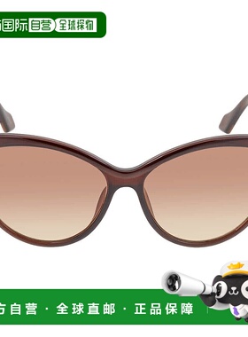 自营Calvin Klein Brown Cat Eye Ladies Sunglasses CK19534S 21