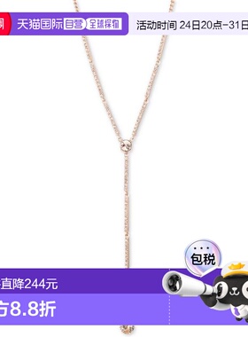 【美国直邮】givenchy 通用 项链纪梵希水晶玫瑰金吊坠
